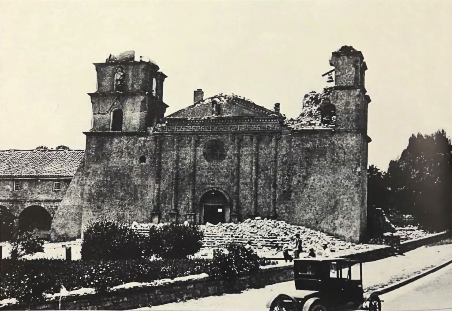 Santa Barbara Mission after 1925 Earthquake